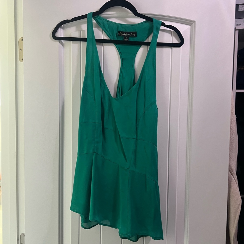 Elizabeth and James Emerald Green silk shirt
